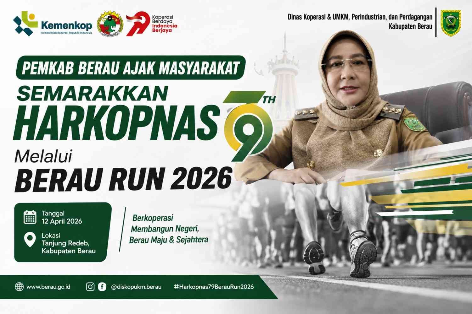 Pemkab Berau Ajak Masyarakat Semarakkan Harkopnas ke-79 Melalui Berau Run 2026